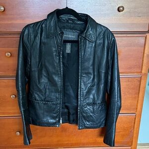Banana Republic Classic Black Leather Jacket
